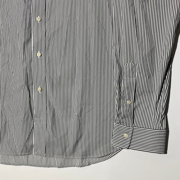 Vintage Polo Ralph Lauren Performance White/Black Striped Button Up Shirt Men XL - Picture 4 of 8